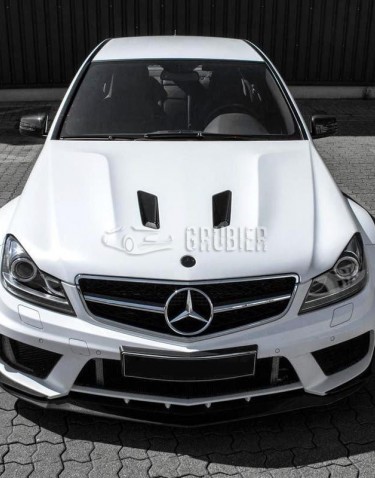 - HOOD - Mercedes C W204 / S204 - "AMG 507 Black Series Look / With Air Intake Covers" v.5 - Sedan & Wagon