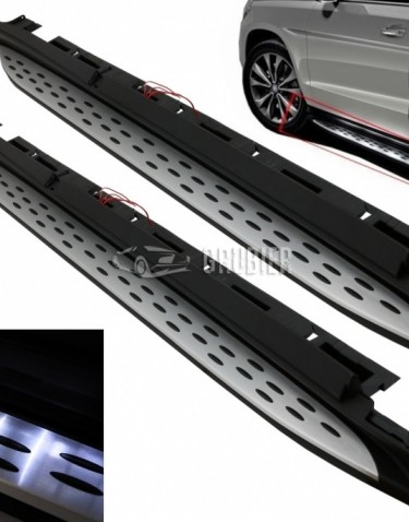 - SIDE STEP BARS - Mercedes GL / GLS X166 - "MT-R / With LED"