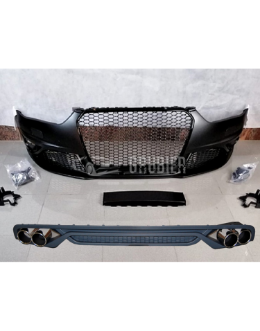 - FRONT BUMPER - Audi A4 B8 - "RS4 Insp. / With Rear Diffuser" (Sedan & Avant)