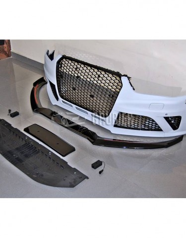 - FRONT BUMPER - Audi S4 B8 Facelift - "RS4 Look / With Lip" (2012-2015)