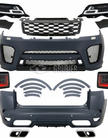 *** STYLING SÆT / PAKKEPRIS *** Range Rover Sport L494 - "2019 SVR Facelift Conversion / With Headlights & Tail Lights"