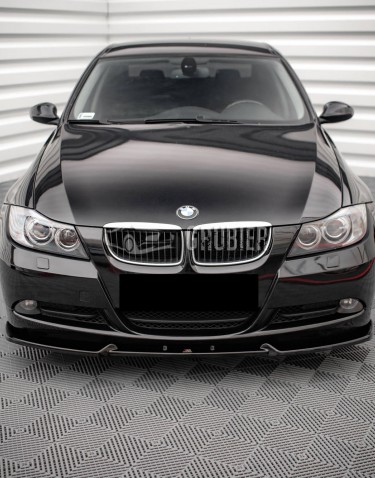 - FRONT BUMPER LIP - BMW 3 Series E90 & E91 Basic - "Black Edition" (Sedan & Touring)