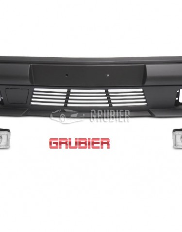 - FRONT BUMPER - Mercedes E (A124) - "AMG 1 Look / With Fog Lights" (PP Plastic)