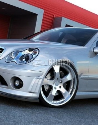 - FRONT BUMPER LIP - Mercedes C-Klasse W203 / S203 AMG 2009 Look - "GT" (Sedan and Station Wagon)