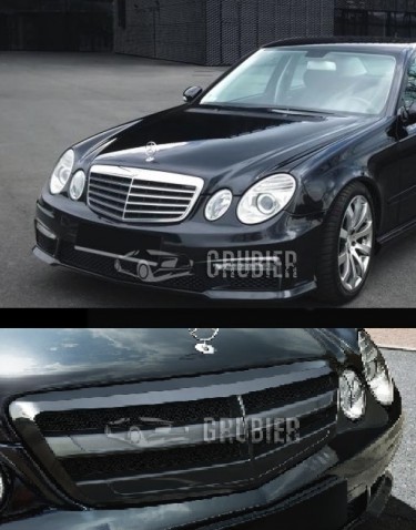 - FRONT BUMPER - Mercedes E (W211 / S211) - "AMG W212 Look / With Grille" (Sedan & Wagon)