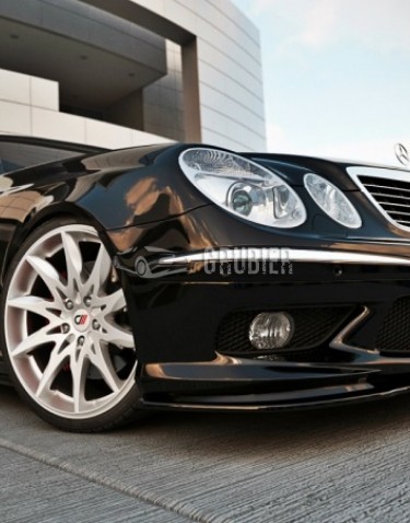 - FRONT BUMPER LIP - Mercedes E-Klasse AMG - W211 / S211 - "Dark Edition" - (Sedan & Wagon)