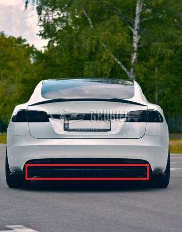 - REAR BUMPER LIP - Tesla Model S - "Evo / Center" (2012-2021)